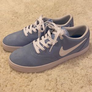 Blue Suede Nike Shoes